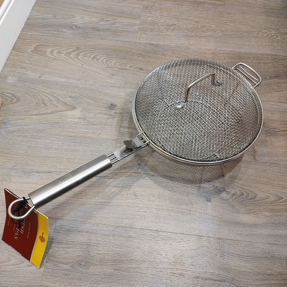 Williams Sonoma‎ Mesh Chef's Veggie Basket BBQ Grill Pan Lid Handle